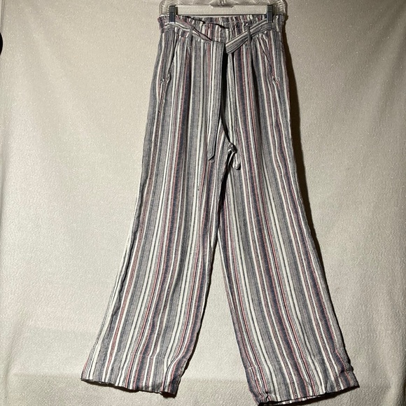 KNOX Rose Striped Paperbag Pants Size Medium - Picture 1 of 12